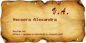Vecsera Alexandra névjegykártya